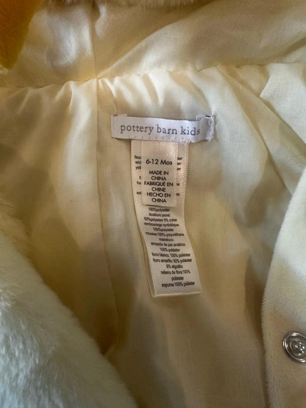 Pottery Barn Kids Baby Chick Chicken Egg Halloween Costume 6-12 Months Plush - Picture 2 of 2